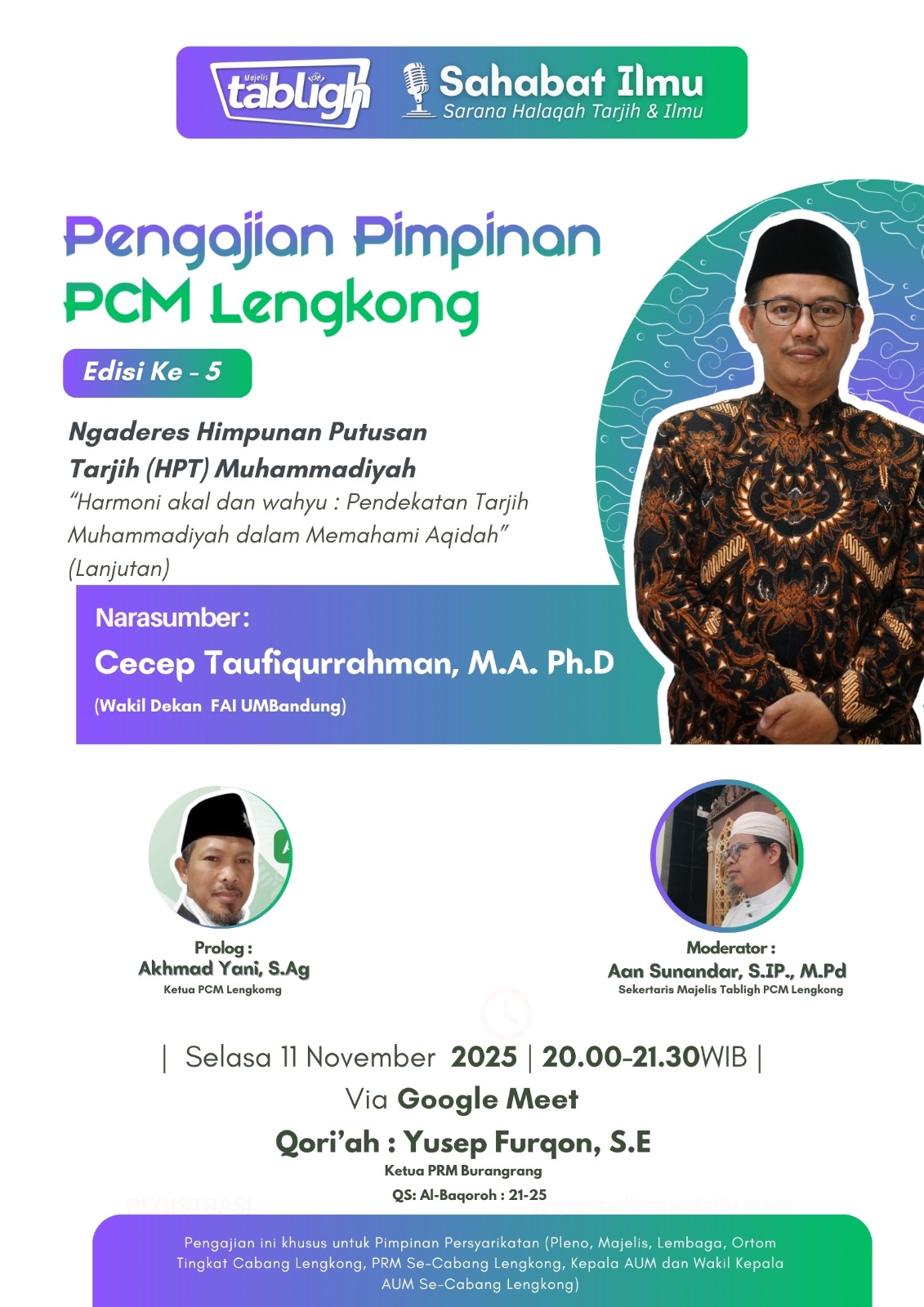 Read more about the article Pengajian Pimpinan PCM Lengkong Edisi Ke-5