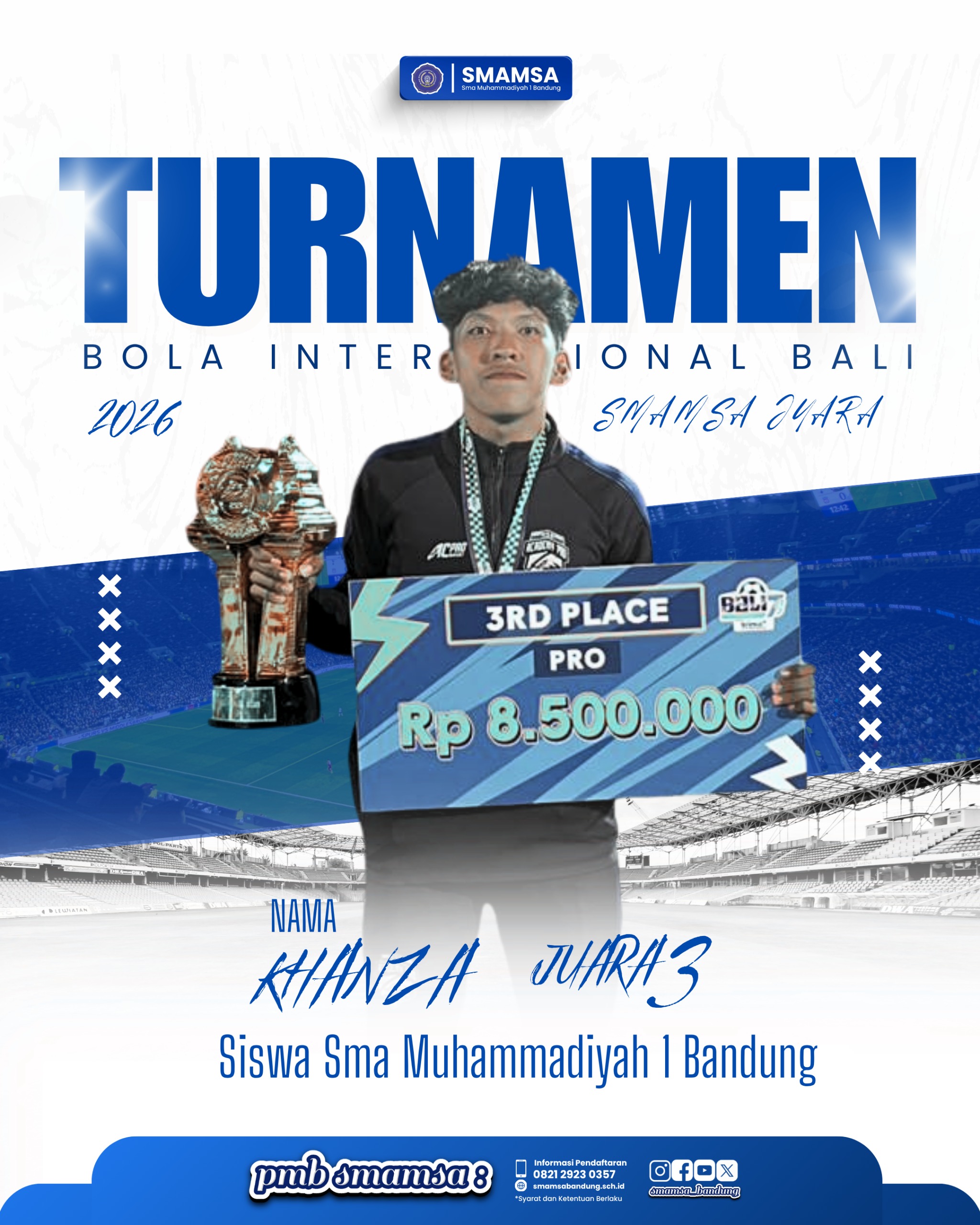 Siswa SMA Muhammadiyah 1 Bandung Raih Juara 3 Turnamen Sepak Bola Internasional Bali 2026
