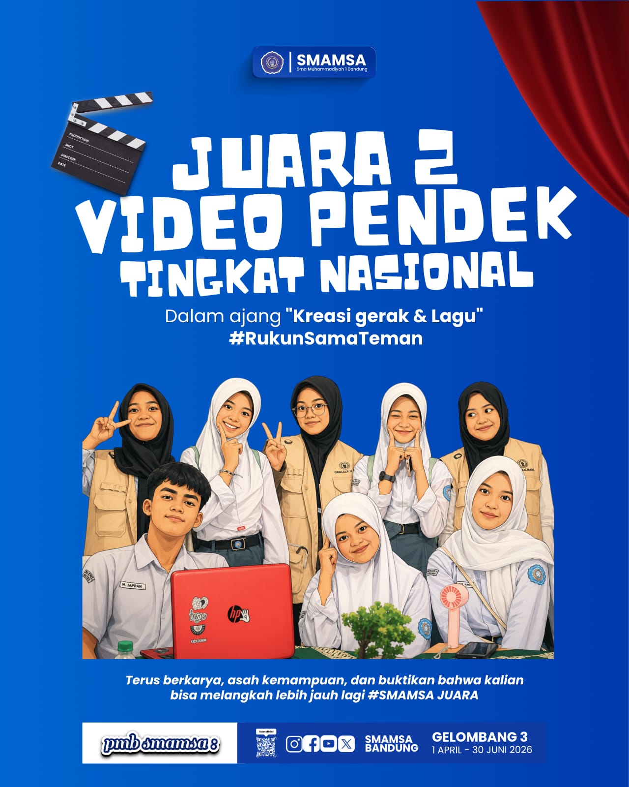Tim Multimedia SMAMSA Raih Juara 2 Lomba Film Pendek Tingkat Nasional