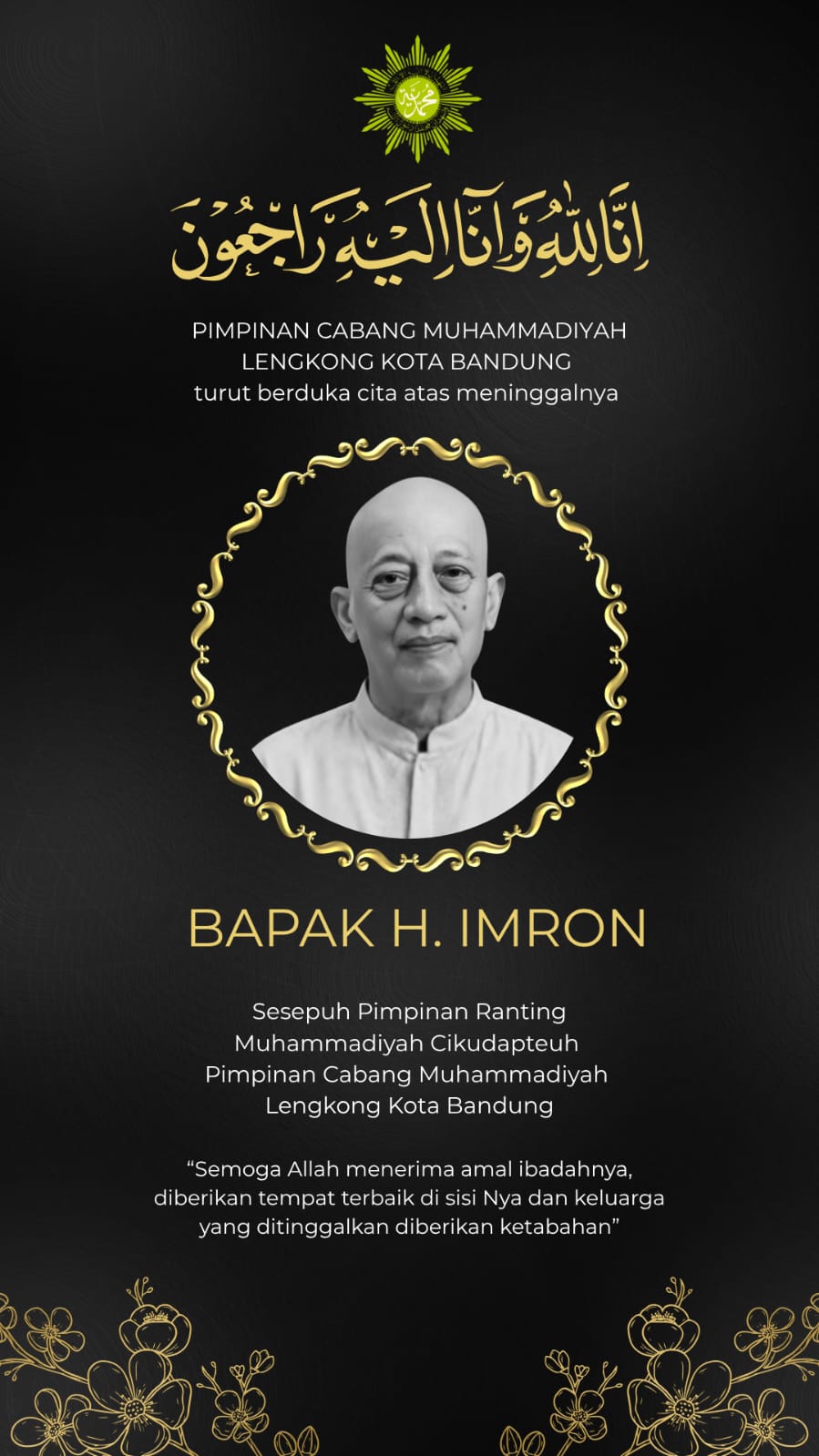 Berita Duka Cita – Bpk. H. Imron